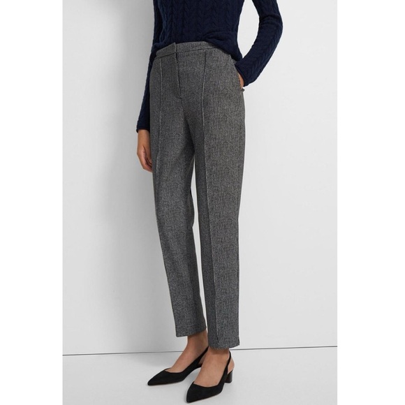Theory Waist-Tab Pant in Houndstooth Ponte Pants Size 4 - Picture 8 of 8